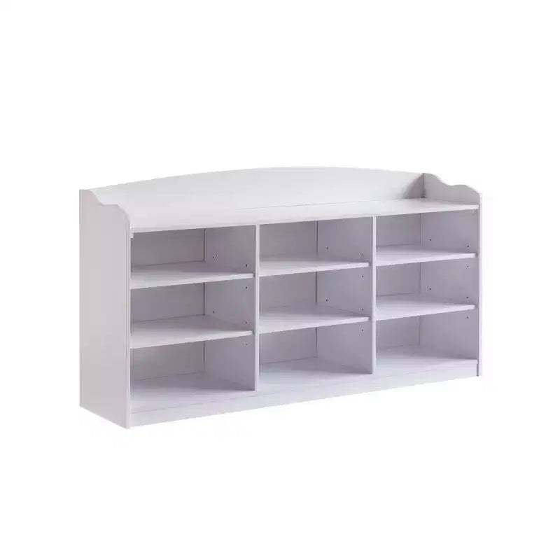 Modern Shoe Cabinet with 9 Shelves, Display Cabinet for Living Room, Entryway, Hallway, White