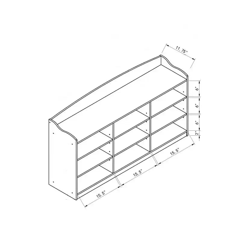 Modern Shoe Cabinet with 9 Shelves, Display Cabinet for Living Room, Entryway, Hallway, White