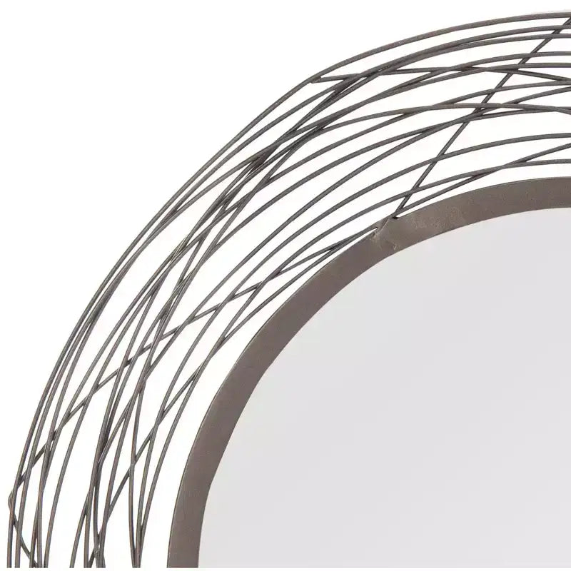 Square Wall Mirror, 20.8 x 20.8 Inch, Black Frame, Modern Decorative Mirror