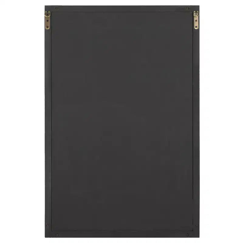 Rectangular Wall Mirror, 23.6 x 36.02 Inch, Natural and Black Frame, Decorative Home Mirror
