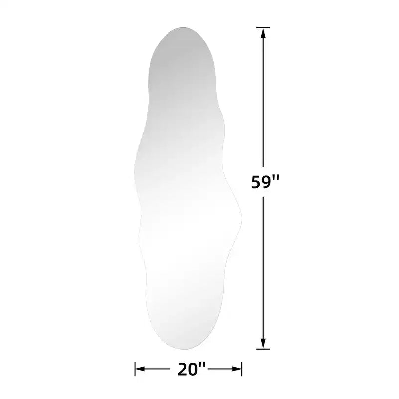 Frameless Irregular Shape Hanging Wall Mirror, Modern Decorative Mirror