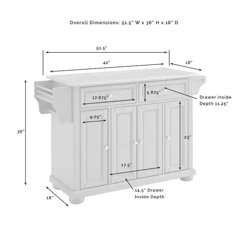36" Metal Kitchen Island with 3 Doors and 3 Open Shelves
