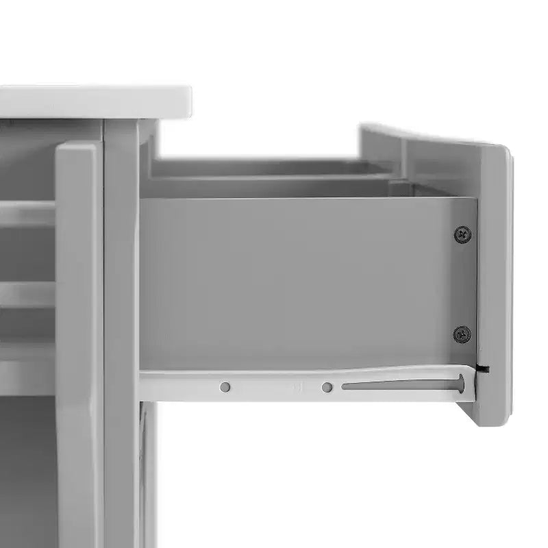 36" Metal Kitchen Island with 3 Doors and 3 Open Shelves