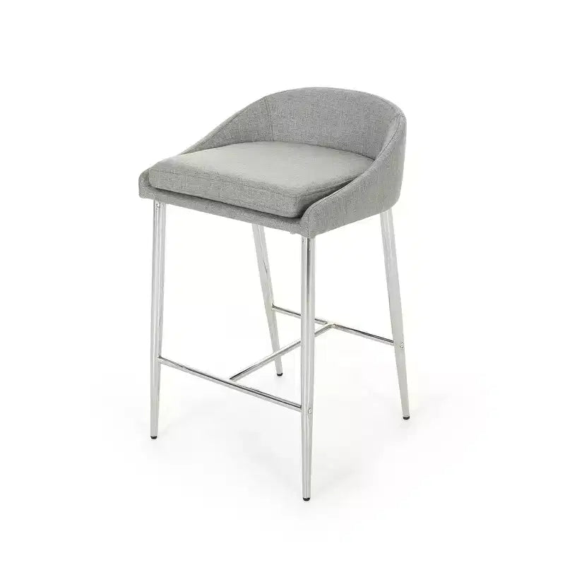 Bar Stool Chairs, Counter Stool Set of 2, Seating with Chrome Finish for Dining Room, Breakfast Nook Kitchen Island Bar Living Room