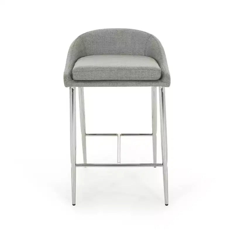Bar Stool Chairs, Counter Stool Set of 2, Seating with Chrome Finish for Dining Room, Breakfast Nook Kitchen Island Bar Living Room