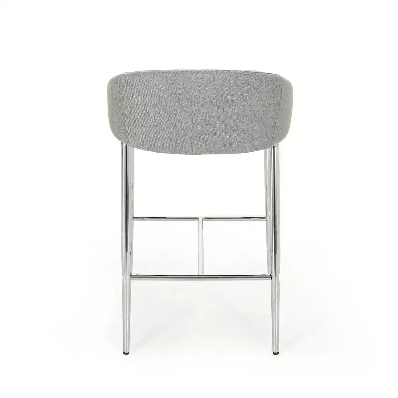 Bar Stool Chairs, Counter Stool Set of 2, Seating with Chrome Finish for Dining Room, Breakfast Nook Kitchen Island Bar Living Room