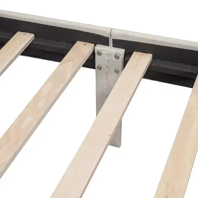 Twin Size Upholstered Platform Bed with 2 Storage Drawers, Twin Wooden Bed Frame for Bedroom