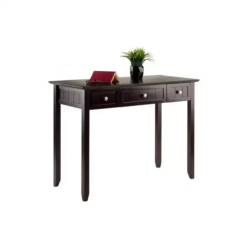 30" Brown Particle Board Computer Desk with Open Storage Shelf