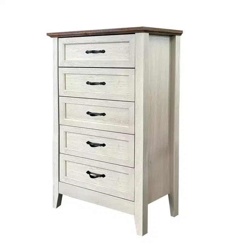 Chest of Dresser, Wood Vintage Dresser 5 Drawer, Tall Dressers for Closet, Dressers for Storage Organizer, for Closet Living Room, Kids Bedroom