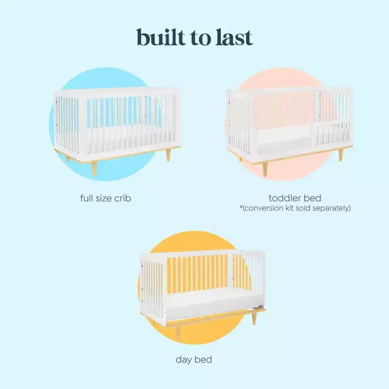 Marley 3-in-1 Convertible Crib, Grows with Your Child from Nursery to Toddler