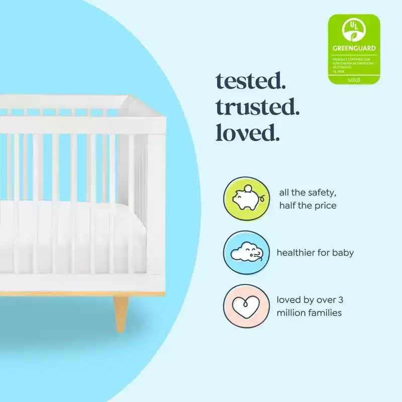 Marley 3-in-1 Convertible Crib, Grows with Your Child from Nursery to Toddler