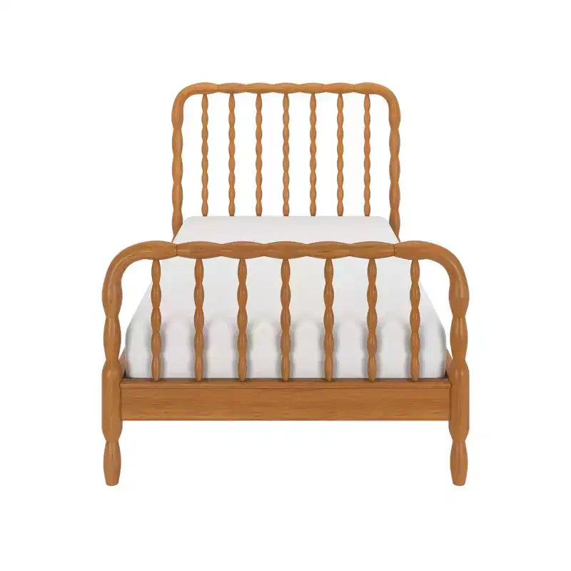 Jenny Lind Twin Bed Frame with Classic Spindle Headboard & Footboard