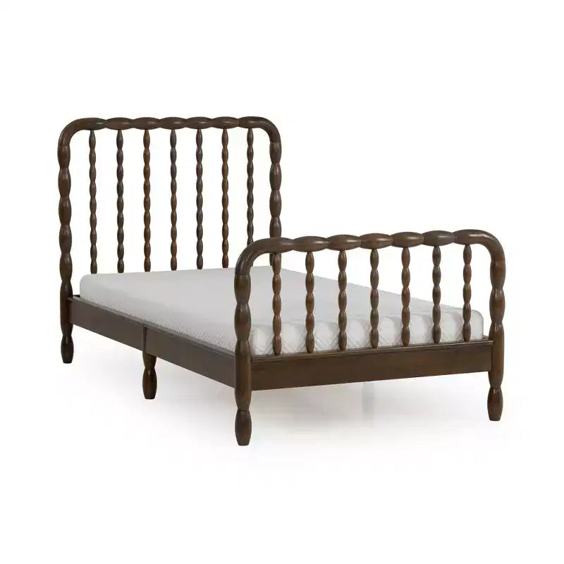 Jenny Lind Twin Bed Frame with Classic Spindle Headboard & Footboard