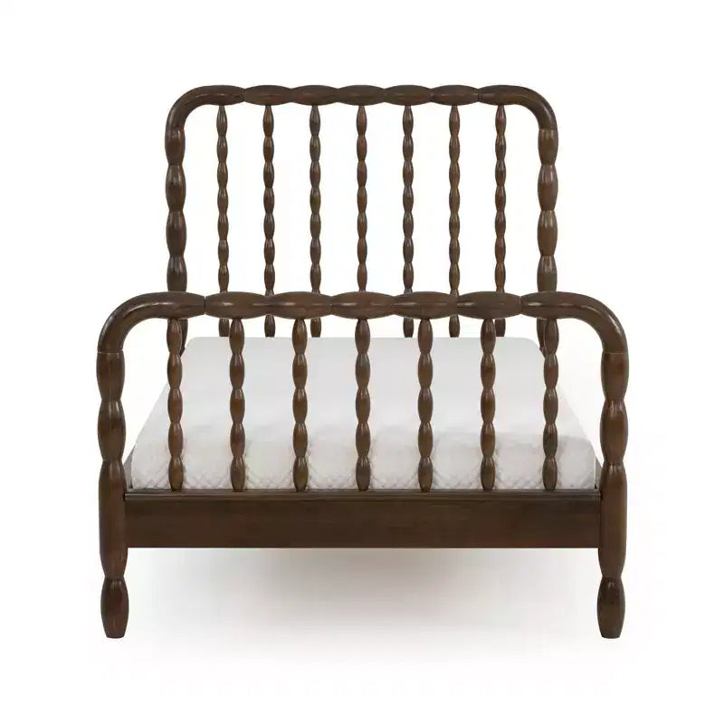 Jenny Lind Twin Bed Frame with Classic Spindle Headboard & Footboard