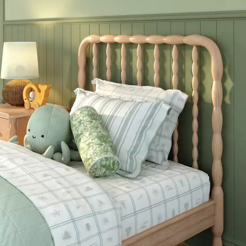 Jenny Lind Twin Bed Frame with Classic Spindle Headboard & Footboard