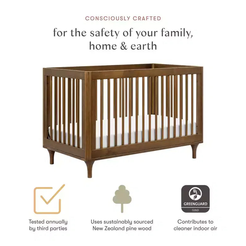 Lolly 3-in-1 Convertible Crib with Toddler Bed Conversion Kit