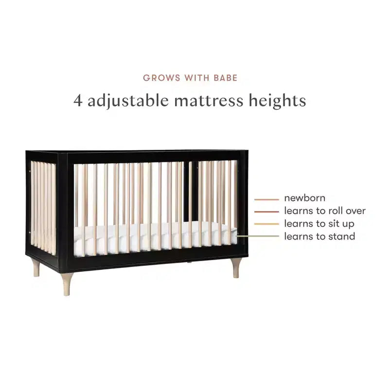 Lolly 3-in-1 Convertible Crib with Toddler Bed Conversion Kit