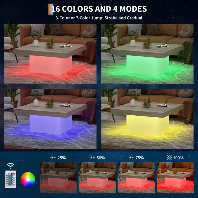 Square coffee table, 35 inches, modern style, suitable for home offices, apartments, reading rooms, easy to assemble.
